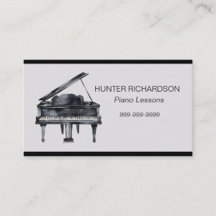 Piano Lessons Business Card
