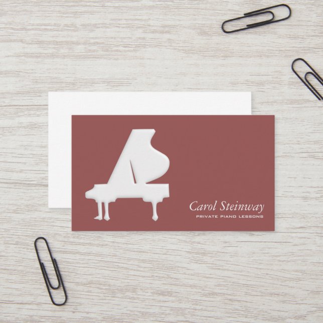 Piano Lessons Business Card (Front/Back In Situ)