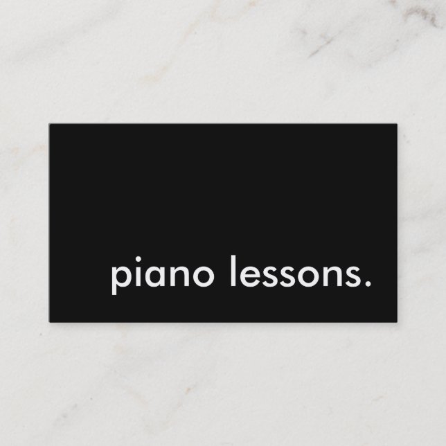 piano lessons. business card (Front)