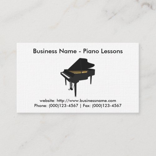 Piano Lessons Business Card: Piano 3D Model