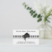 Piano Lessons Business Card: Piano 3D Model Business Card (Standing Front)