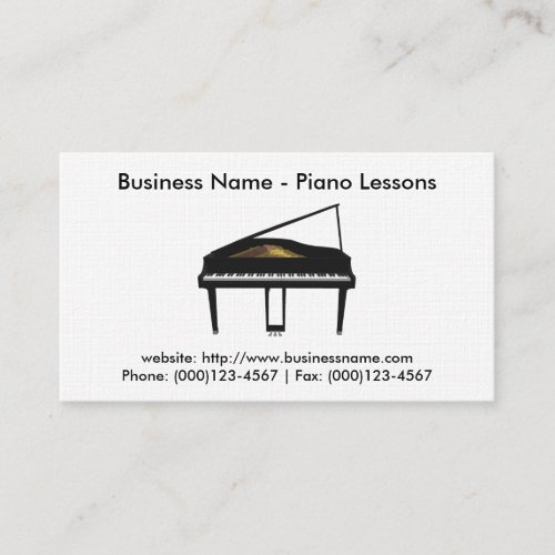 Piano Lessons Business Card: Piano 3D Model