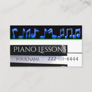 Piano Lessons Business Cards by MarblesPictures at Zazzle