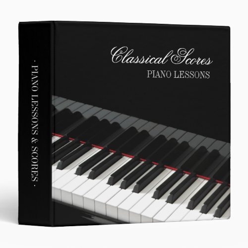 Piano Lessons Classical Scores binder