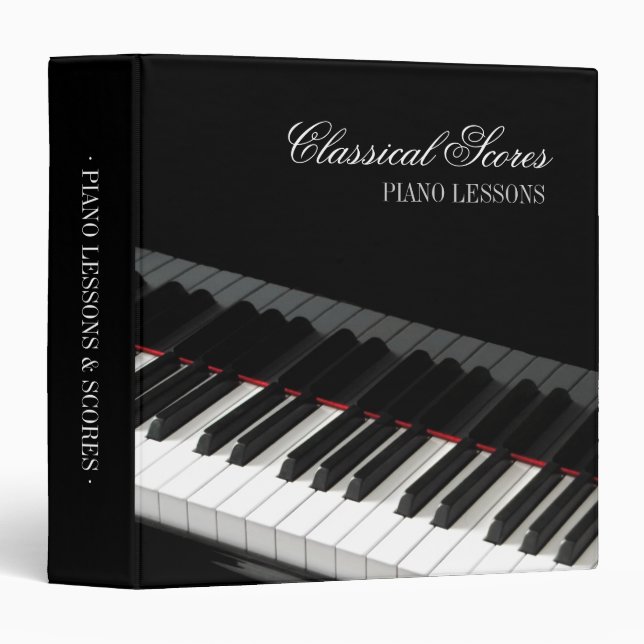 Piano Lessons Classical Scores binder (Front/Spine)
