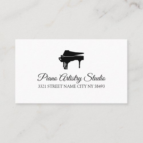 Piano Lessons Instructor Music Studio  Business Ca Business Card