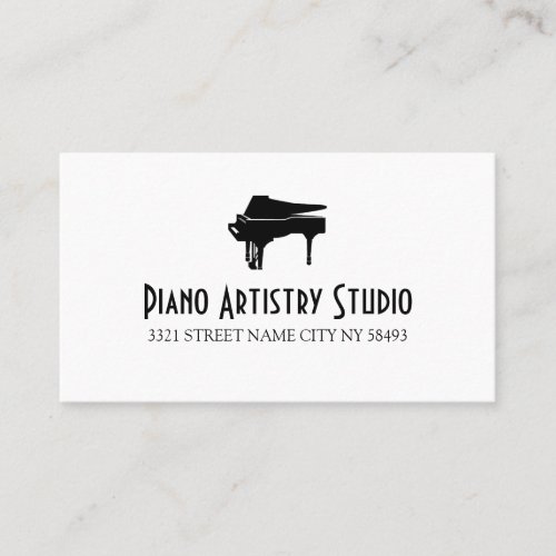 Piano Lessons Instructor Music Studio  Business Ca Business Card