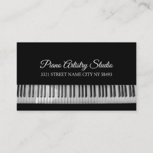 Piano Lessons Instructor Music Studio  Business Card