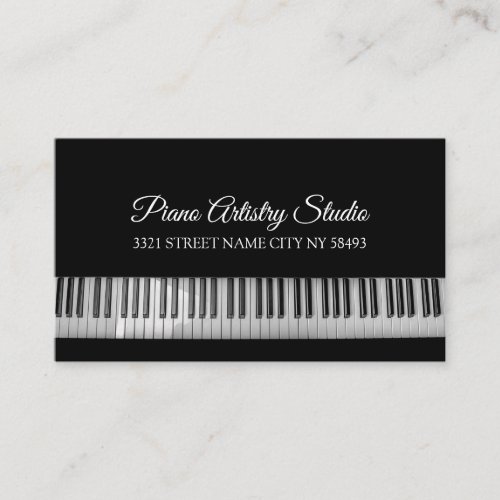 Piano Lessons Instructor Music Studio  Business Card