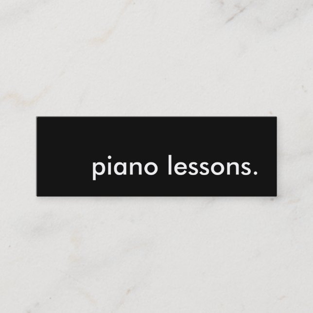 piano lessons. mini business card (Front)