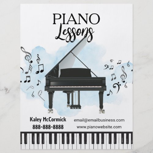 Piano Lessons Music Flyer