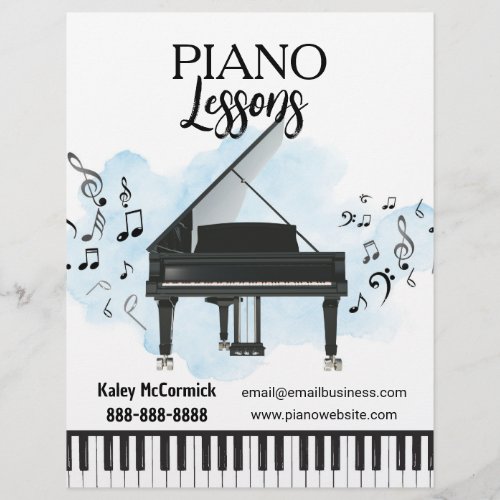 Piano Lessons Music Flyer