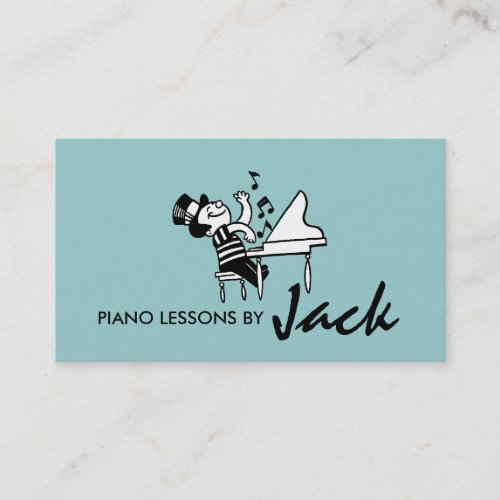 Piano Lessons Music Instructor Business Card