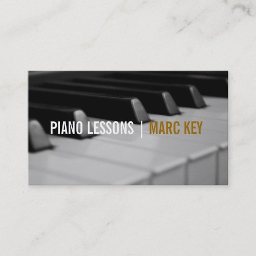 Piano Lessons Music Instructor Business Card