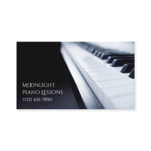 Piano Lessons, Music, Instruments Business Card