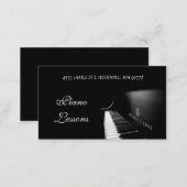 Piano Lessons, Music, Instruments Business Card (Front/Back)