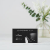 Piano Lessons, Music, Instruments Business Card (Standing Front)
