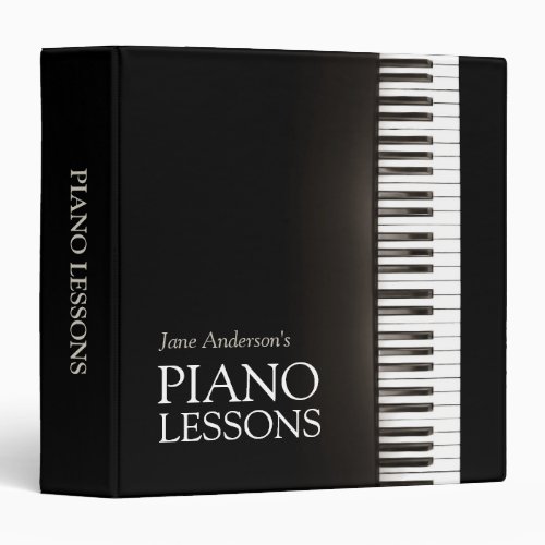 Piano Lessons Music Teacher 3 Ring Binder