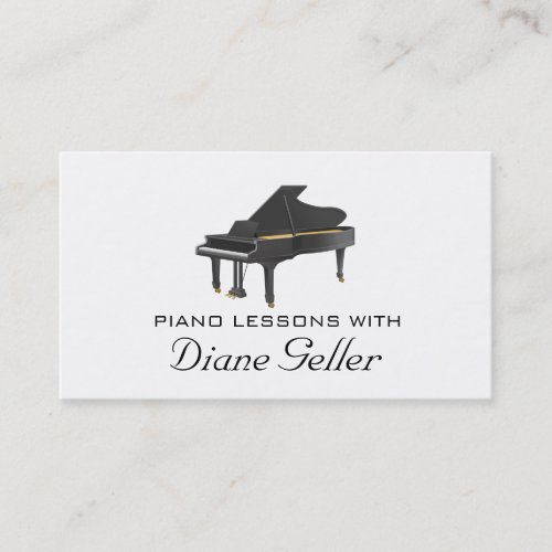 Piano Lessons Music Teacher Business Card