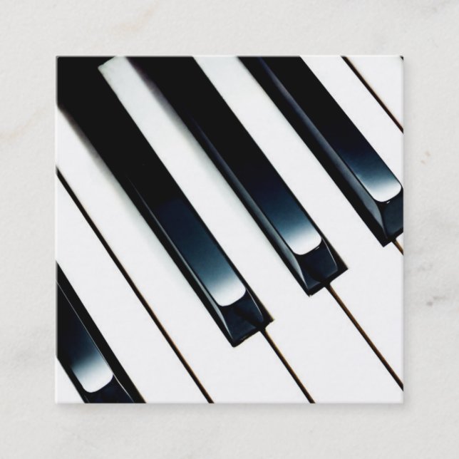 piano lessons square business card (Front)