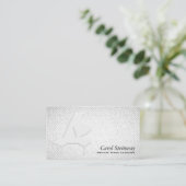 Piano Lessons Textured Look Business Card (Standing Front)