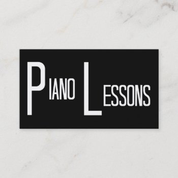 Piano Lessons Word Business Card by businessCardsRUs at Zazzle