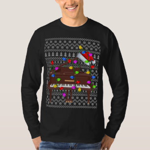 Piano Lighting Xmas Sweater Ugly Piano Christmas