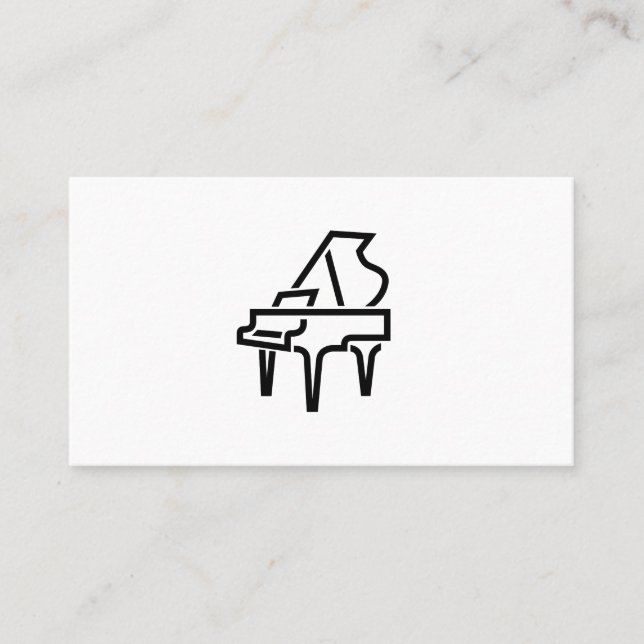 Piano Logo - Business Cards (Front)