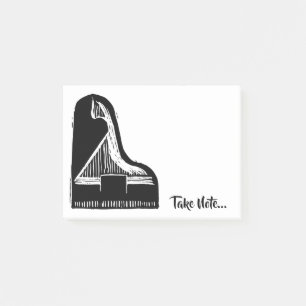 PIANO LOGO + “Take Note”, or ADD YOUR NAME. Post-it Notes