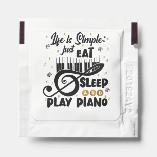 Piano Lovers Eat Sleep Play Piano Music   Hand Sanitizer Packet