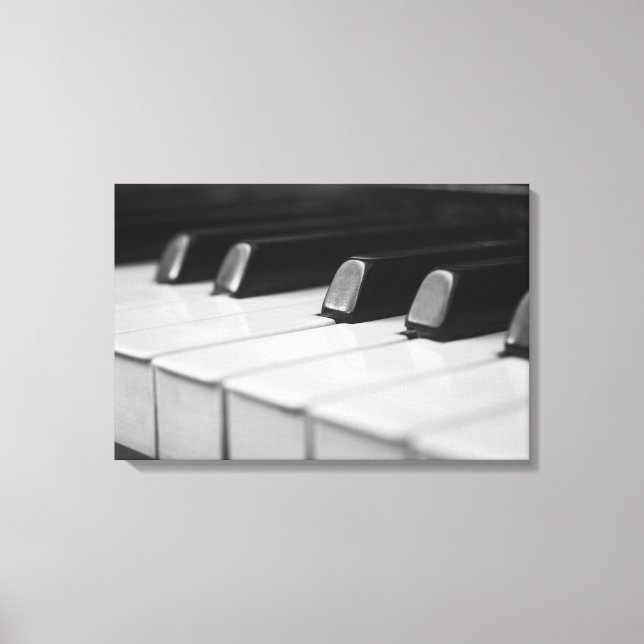 Piano macro closeup canvas print (Front)