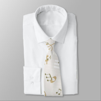 Piano Magic White Neck Tie