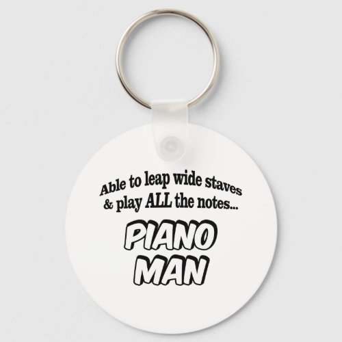 Piano Man _ Music Superhero Keychain