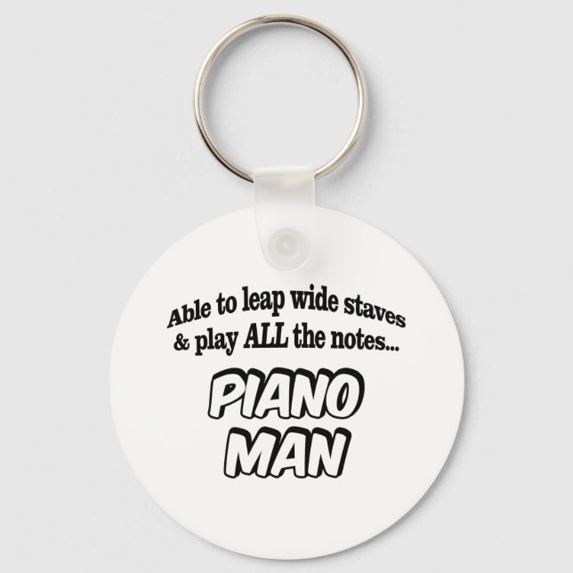Piano Man - Music Superhero Keychain (Front)