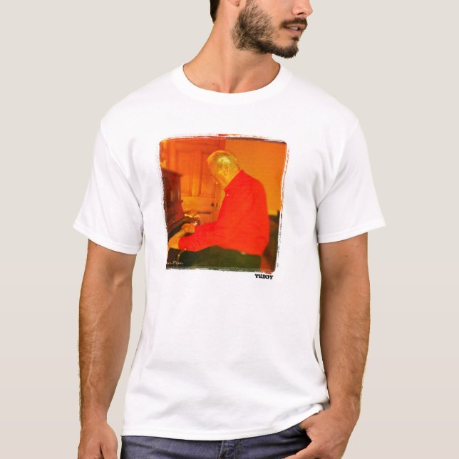 Piano Man printed art t-shirt (Front)
