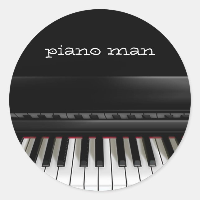 Piano man sticker sheet (Front)