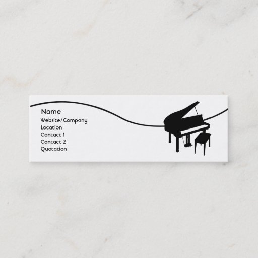Customizable Piano Business Card Template