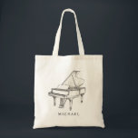 Piano Modern Line Drawing Music Teacher Musician Tote Bag<br><div class="desc">Piano Modern Line Drawing Music Teacher Musician Tote Bag</div>