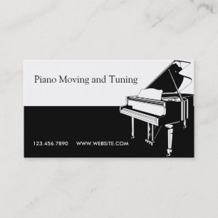 Piano Moving and Tuning Movers Music Repair Business Card