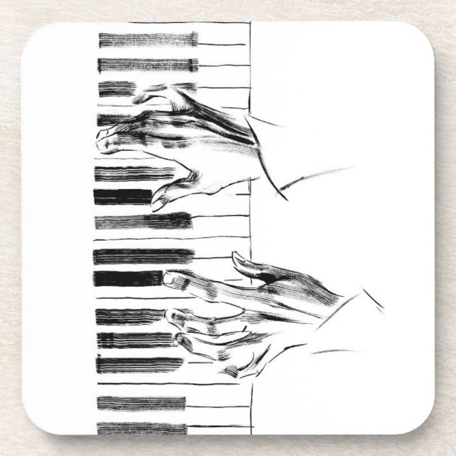 Piano music beverage coaster (Front)