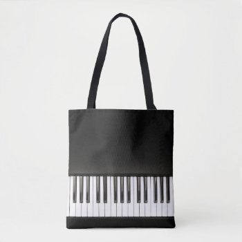 Piano Music Black And White Tote Bag by BluePlanet at Zazzle