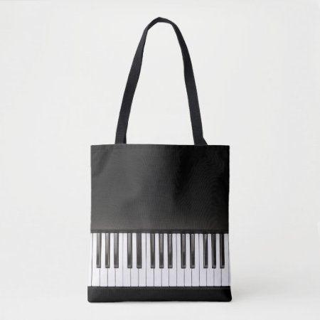 Piano Music Black And White Tote Bag