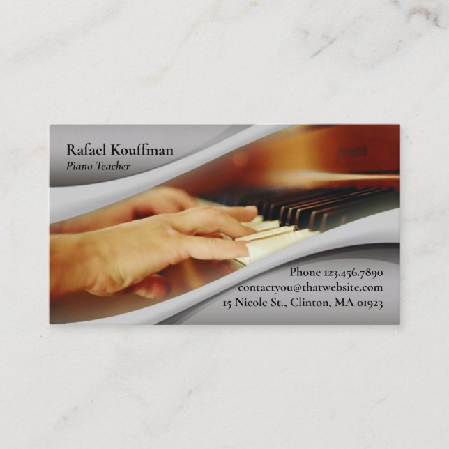 Piano Music Business Card (Front)