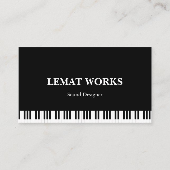 PIANO MUSIC BUSINESS CARD (Front)