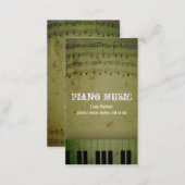 piano music business card (Front/Back)