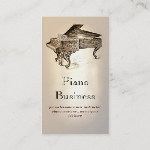 piano music business card