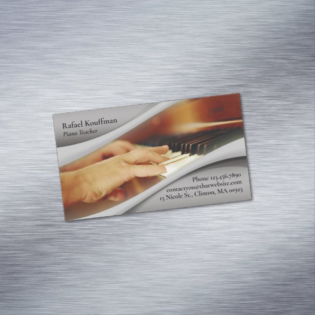 Piano Music Business Card Magnet (In Situ)