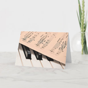 Piano music card