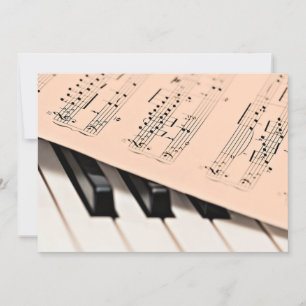 Piano music card