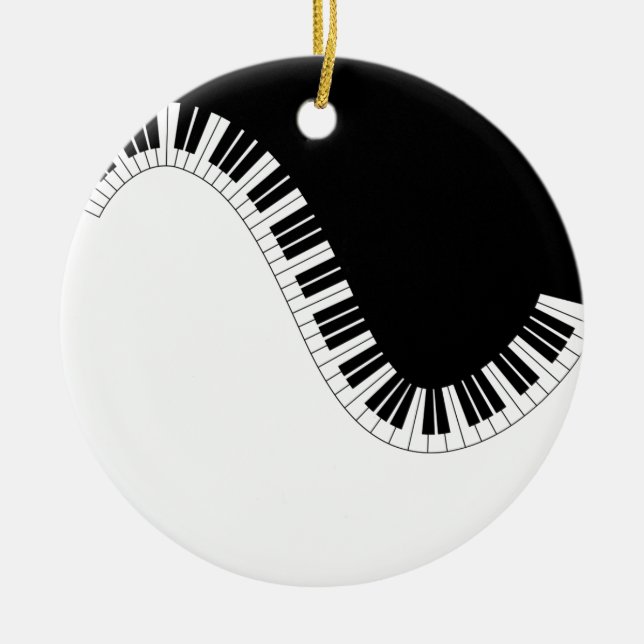 PIANO MUSIC CERAMIC ORNAMENT (Front)